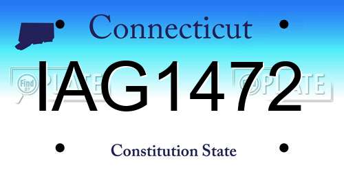 IAG1472 Connecticut License Plate