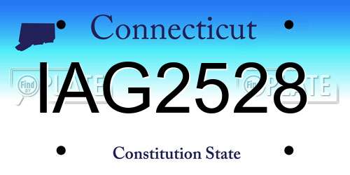 IAG2528 Connecticut License Plate