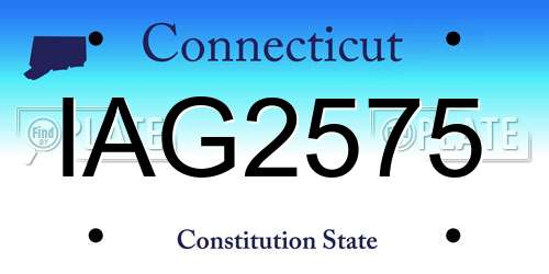 IAG2575 Connecticut License Plate