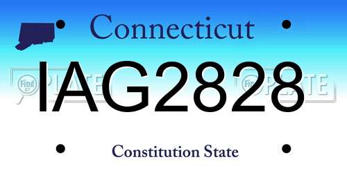 IAG2828 Connecticut License Plate