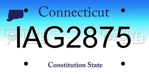 IAG2875 Connecticut License Plate