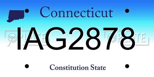 IAG2878 Connecticut License Plate