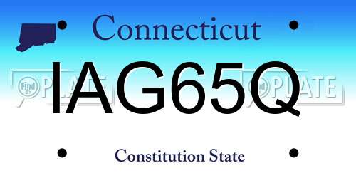 IAG65Q Connecticut License Plate