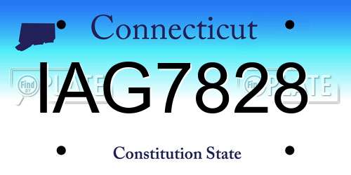 IAG7828 Connecticut License Plate