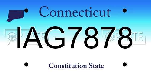 IAG7878 Connecticut License Plate
