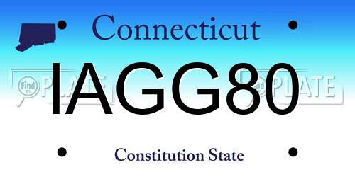 IAGG80 Connecticut License Plate