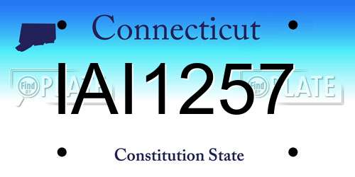 IAI1257 Connecticut License Plate