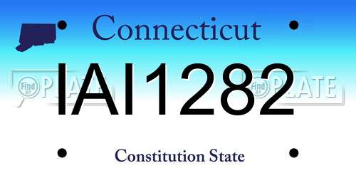 IAI1282 Connecticut License Plate