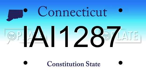 IAI1287 Connecticut License Plate