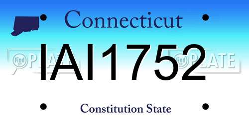 IAI1752 Connecticut License Plate