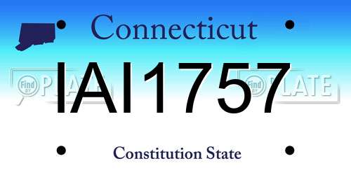 IAI1757 Connecticut License Plate