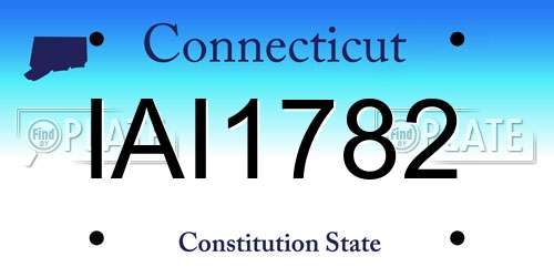 IAI1782 Connecticut License Plate