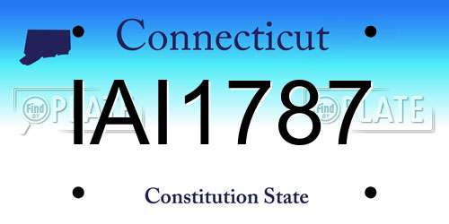 IAI1787 Connecticut License Plate