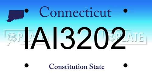 IAI3202 Connecticut License Plate