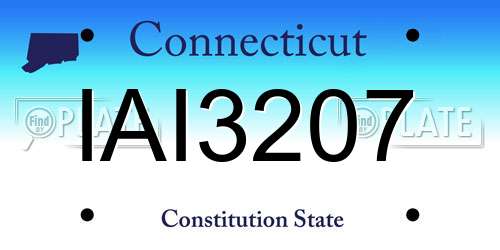 IAI3207 Connecticut License Plate