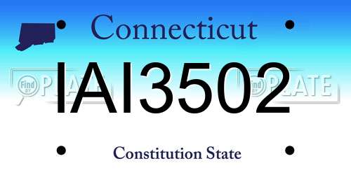 IAI3502 Connecticut License Plate
