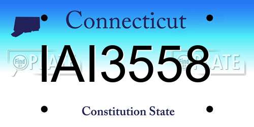 IAI3558 Connecticut License Plate