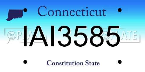 IAI3585 Connecticut License Plate