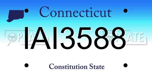 IAI3588 Connecticut License Plate