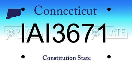 IAI3671 Connecticut License Plate