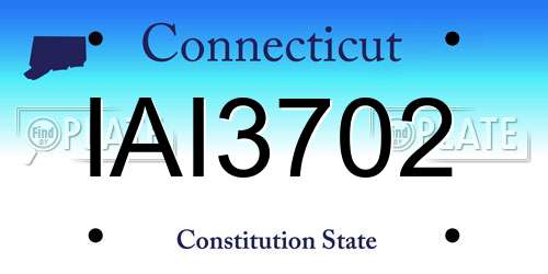 IAI3702 Connecticut License Plate