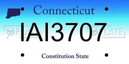IAI3707 Connecticut License Plate