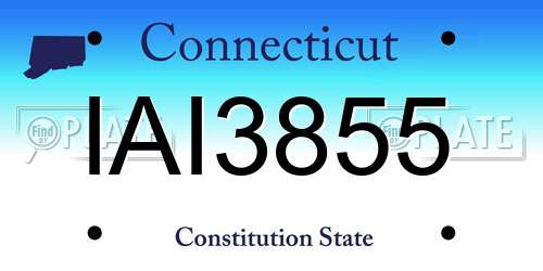 IAI3855 Connecticut License Plate