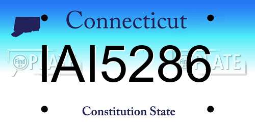 IAI5286 Connecticut License Plate