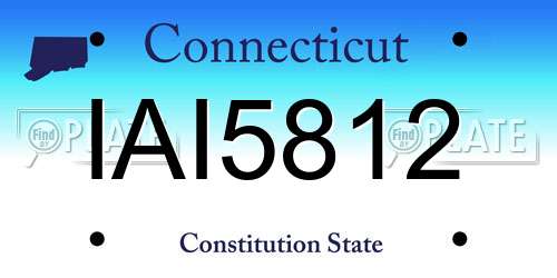 IAI5812 Connecticut License Plate