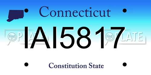 IAI5817 Connecticut License Plate