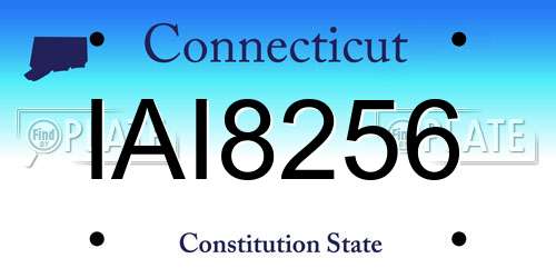 IAI8256 Connecticut License Plate