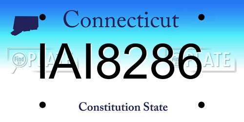 IAI8286 Connecticut License Plate