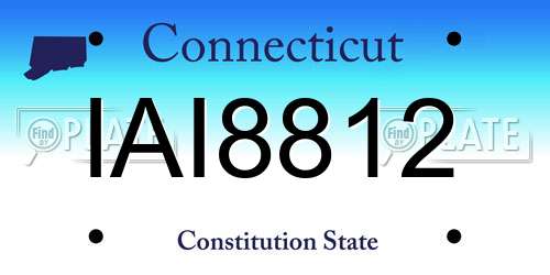 IAI8812 Connecticut License Plate