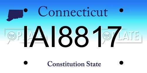 IAI8817 Connecticut License Plate