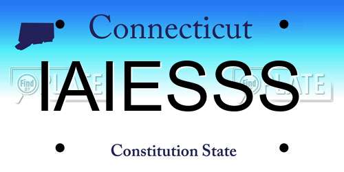 IAIESSS Connecticut License Plate