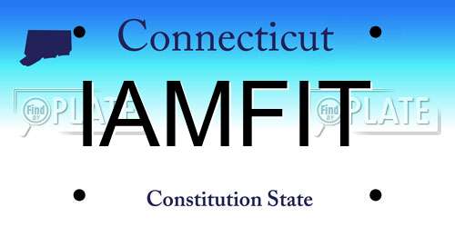IAMFIT Connecticut License Plate