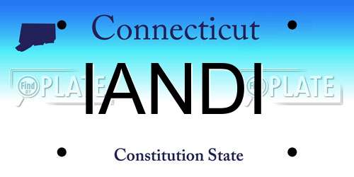 IANDI Connecticut License Plate
