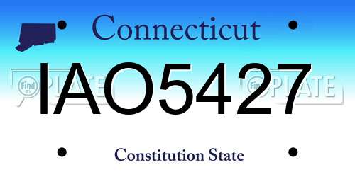 IAO5427 Connecticut License Plate