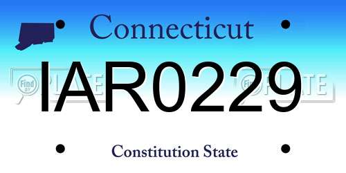 IAR0229 Connecticut License Plate