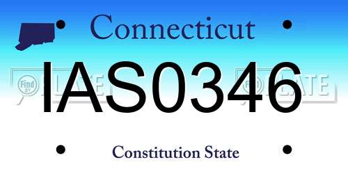 IAS0346 Connecticut License Plate