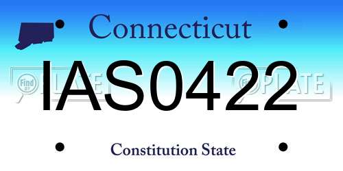 IAS0422 Connecticut License Plate