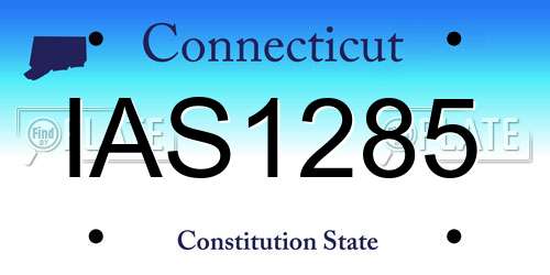 IAS1285 Connecticut License Plate