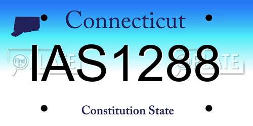 IAS1288 Connecticut License Plate