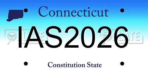 IAS2026 Connecticut License Plate