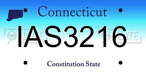 IAS3216 Connecticut License Plate