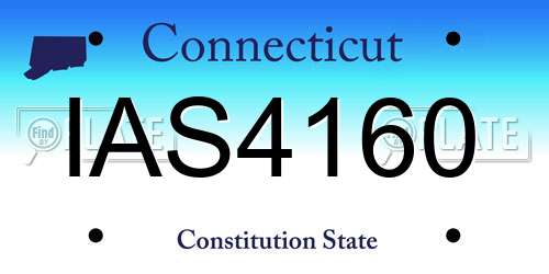 IAS4160 Connecticut License Plate