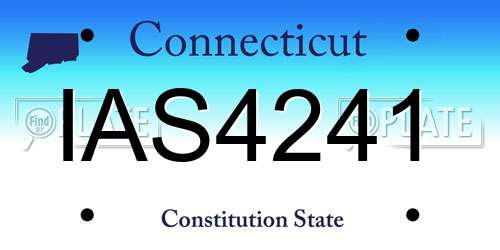 IAS4241 Connecticut License Plate