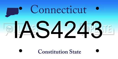 IAS4243 Connecticut License Plate