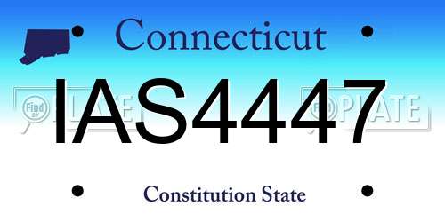 IAS4447 Connecticut License Plate