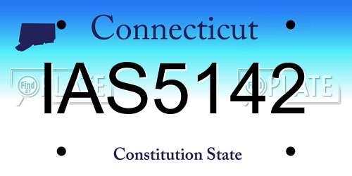 IAS5142 Connecticut License Plate